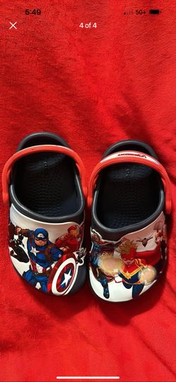 Avengers Crocs Size 8c