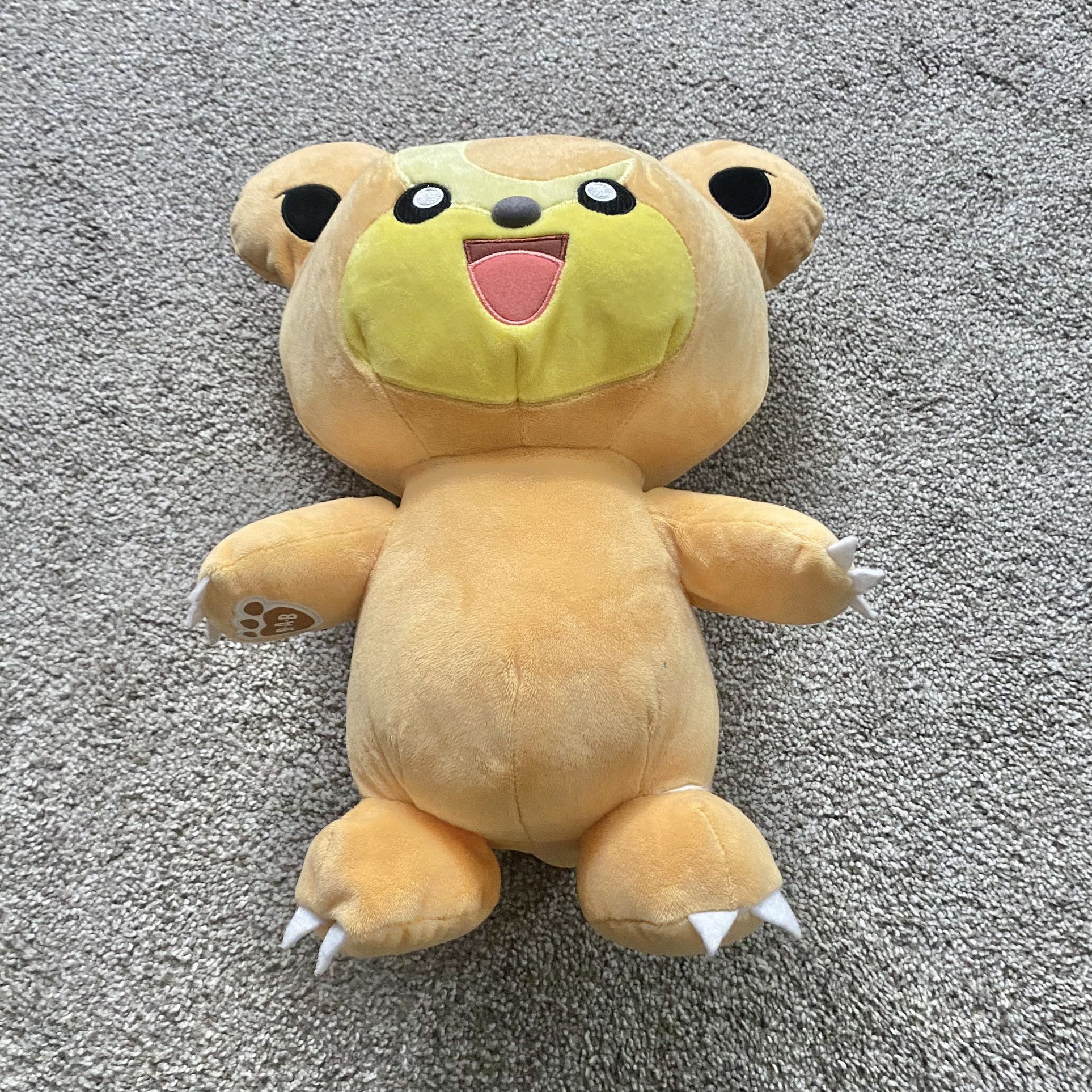 Build A Bear Plush Yellow Gold Pokémon Teddiursa Toy