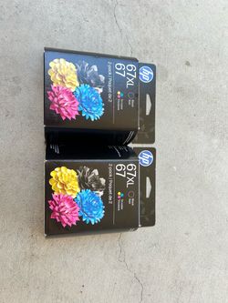 HP Printer Ink 67XL (Black) 67 (Tri-Color) 2 Pack