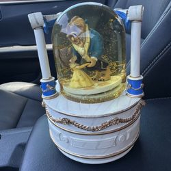 Disney Beauty And The Beast Precious Moments Musical Globe Box