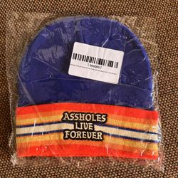 Assholes Live Forever Blue Multi Color Beanie