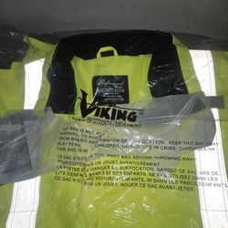 Brand New Viking Journeyman 300D Trilobal Ripstop Hi Viz Rain Jacket MEDIUM