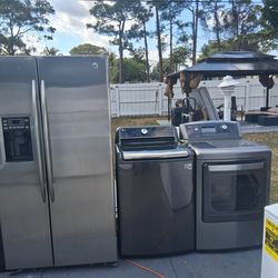 Conjunto Refrigerador,Washer and Dryer Work Perfect