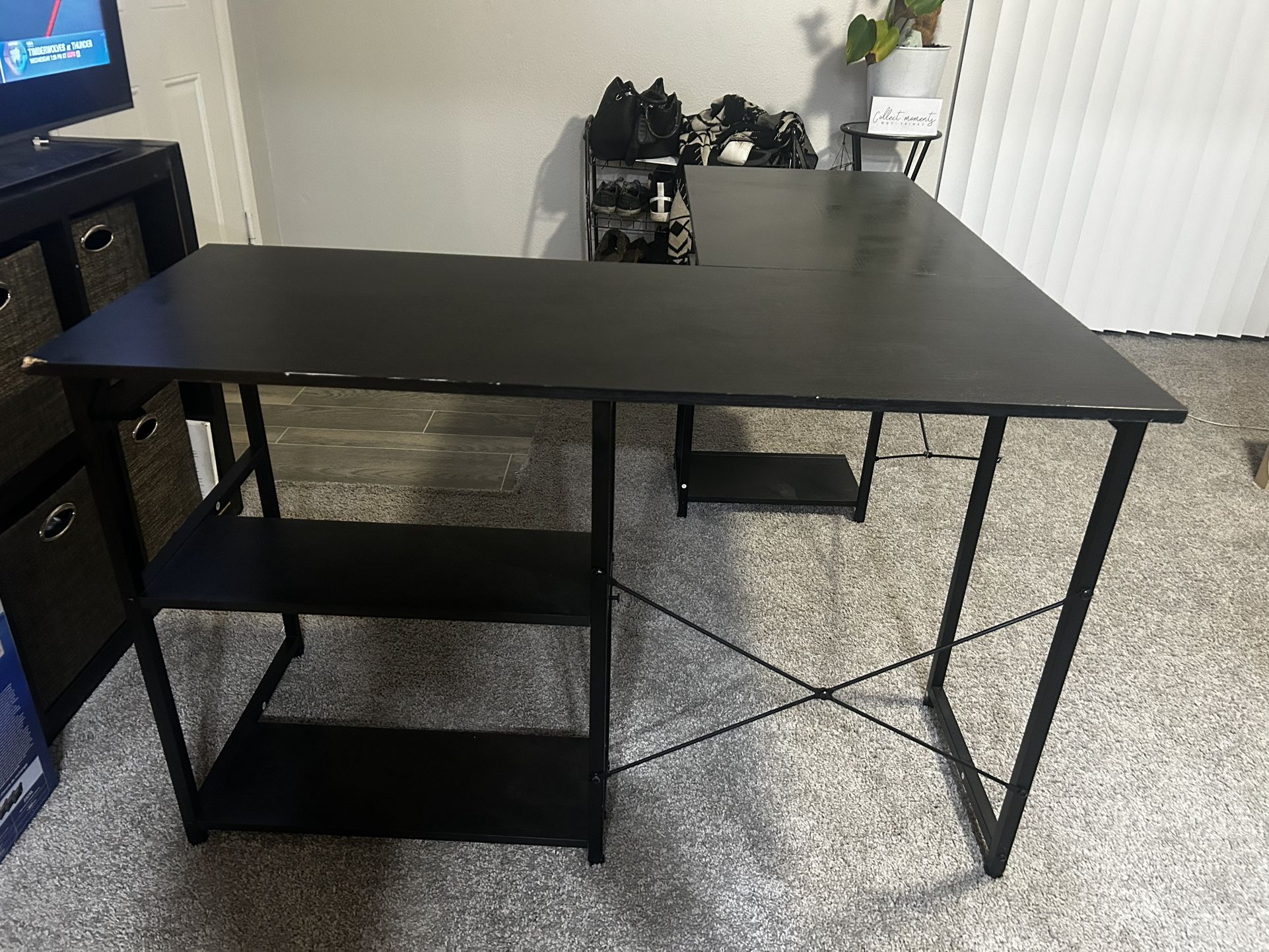 2 Piece L-Shape Computer Desk