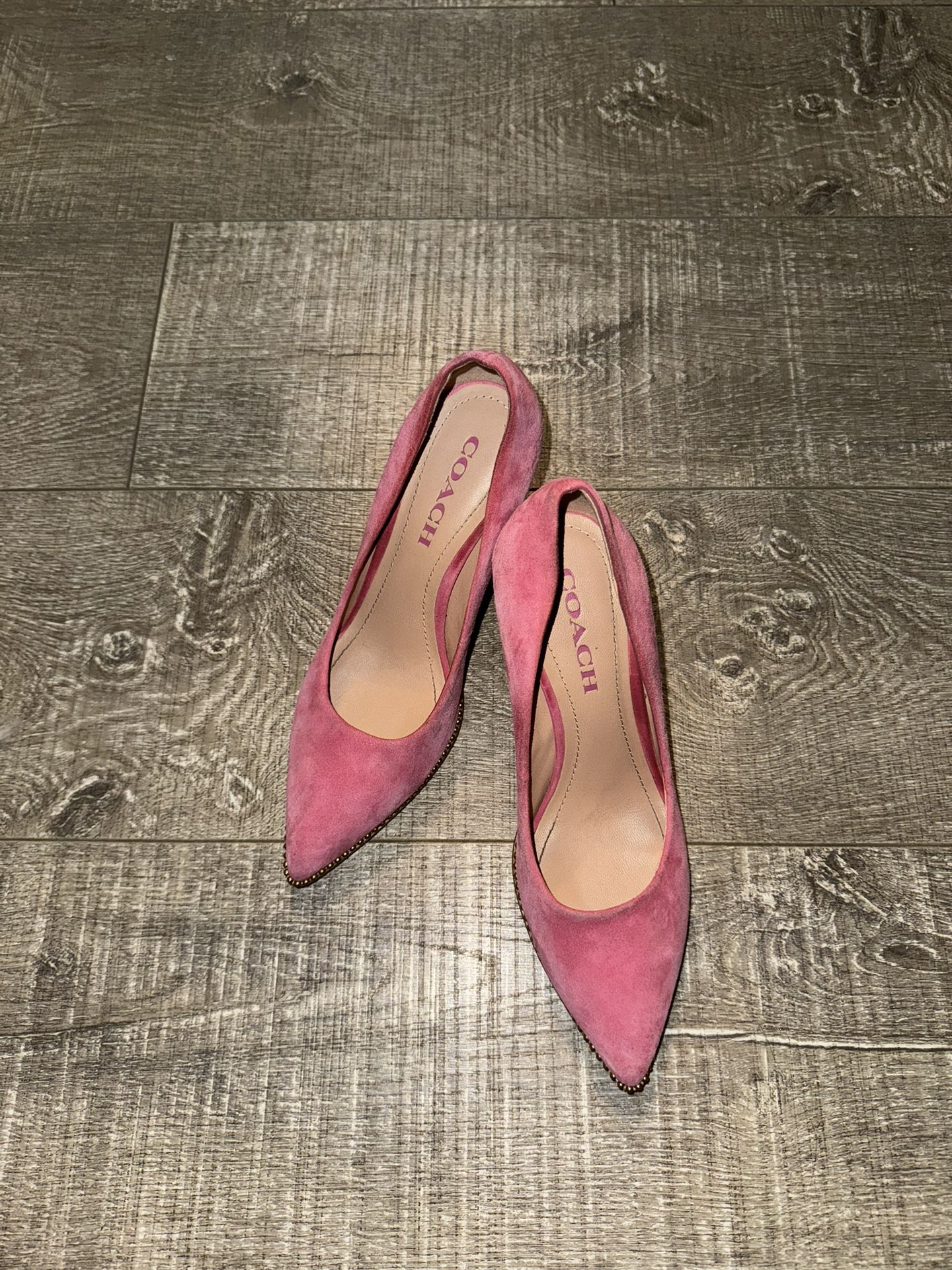 Pink Coach Heel Shoes 6