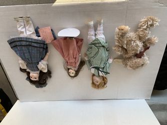 Vintage dolls and bear