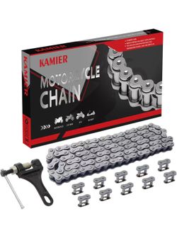 KAMIER 420 Drive Chain 102 Link with Chain Breaker for 50cc 70cc 90cc 110cc 125cc CT90 CT110 TaoTao TForce Coolster Vitacci Apollo Trailmaster Pit Dir