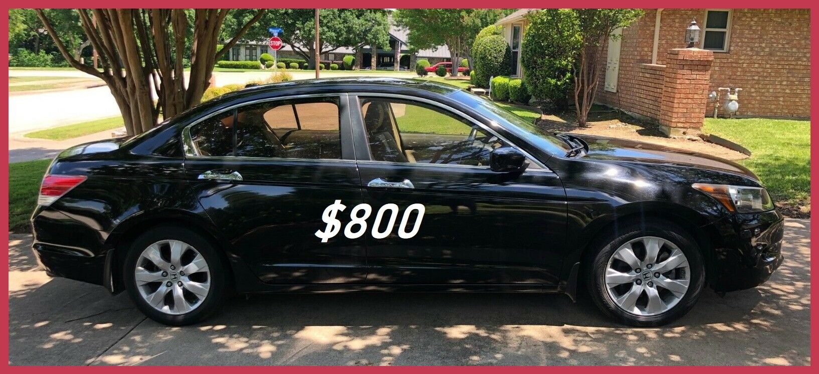 🔑🔥URGENT $8OO Very nice 2OO9🔑 Honda Accord Sedan V6 EX-L
