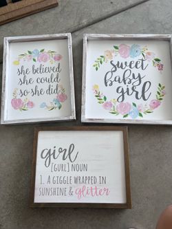 Baby girl nursery decor