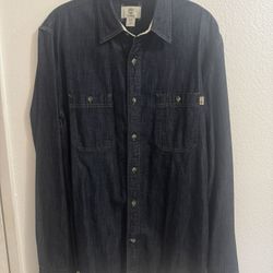Timberland Denim Button Up Shirt Mens Medium
