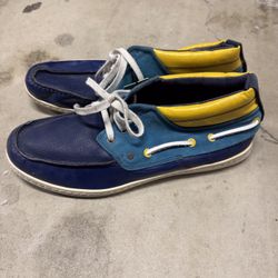 Size 12 DIESEL boat shoes men’s blue leather vintage