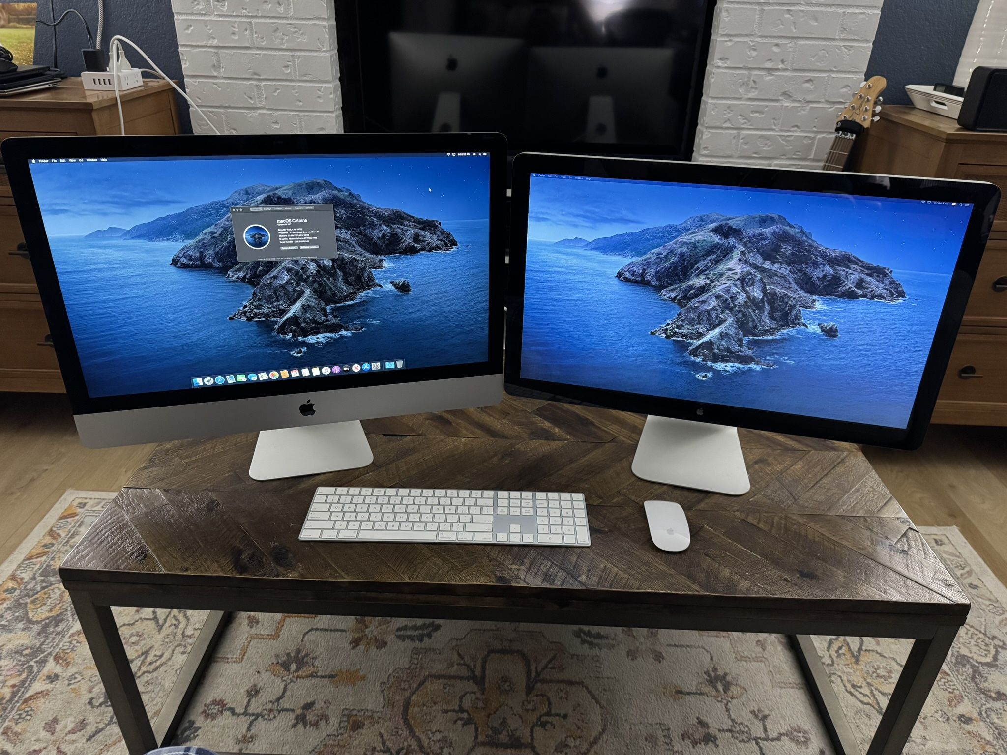 Late 2013 27” iMac Intel Core i5 32 GB RAM + Additional 27” TB Monitor