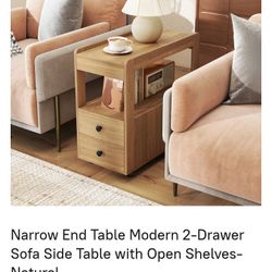 Two Drawer End Table