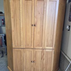 FREE TV Corner Hutch Wood