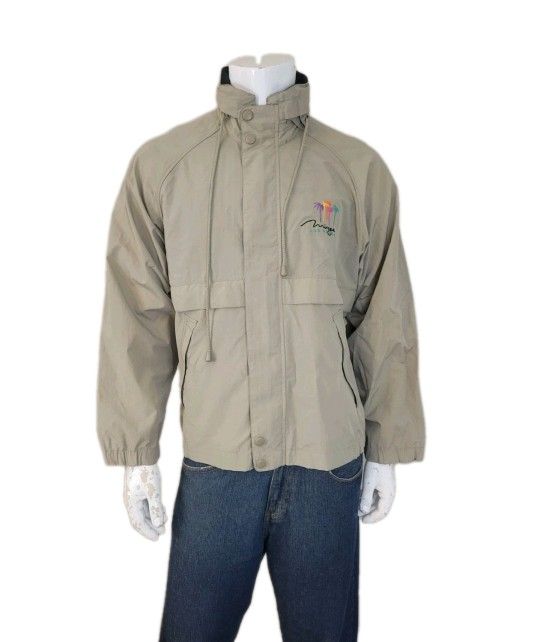 Vintage 90's Mirage Las Vegas Beige Khaki Casino Lightweight Jacket Men's Size M