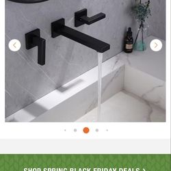 Brand New Matte Black Waterfall Faucet - Wall Mount