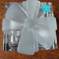 Jewelry  Box Tiffani & Co. Crystal Glass Square Gift Bow Jewelry Box 