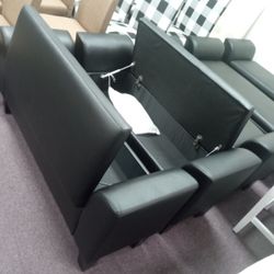 Black Storage Benches Available 
