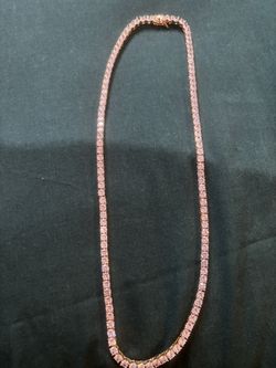 Gold Plated Moissanite Tennis Chain