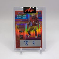 2023 Leaf Vivid Sideline Painting ZAY FLOWERS RC AUTO 1/1 Pre-Production Proof