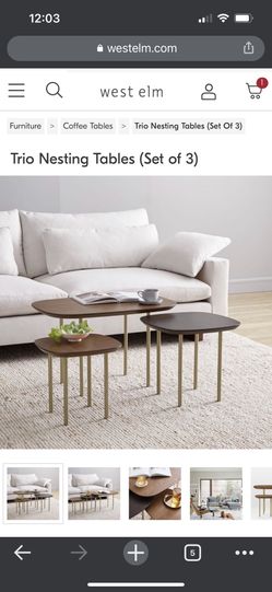 West Elm trio Coffe Tables