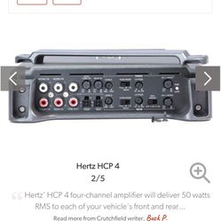 Hertz HCP 4 Channel Amplifier