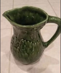 Vintage decorative Olfaire Green Serving Pitcher