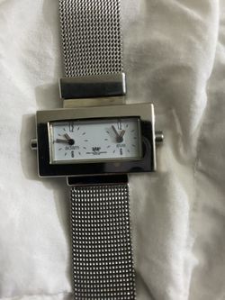 Adam & Eve Dual Time zone Stainless Steel Watch