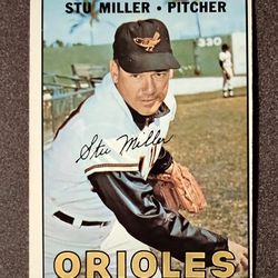 1967 Topps Stu Miller Baltimore Orioles #345 Baseball Card Vintage Collectible Sports MLB Trading Major League