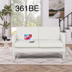 51” Small Sofa Couches for Small Spaces with 2 USB, Comfy Modern Couch, 2 Seat Couch Loveseat Sofa for Living Room Bedroom, Office Apartment Couch (Cr
