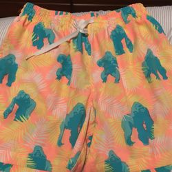 Men’s Gorilla Chubbies Adult Medium Swim Trunks Excellent Condition 