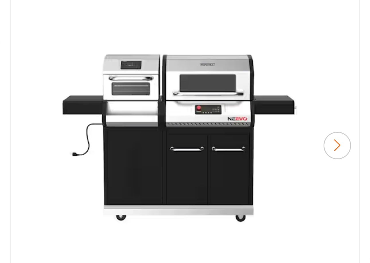 Neevo 720 Plus Propane Gas Digital Smart Grill in Black with Air Fryer Oven