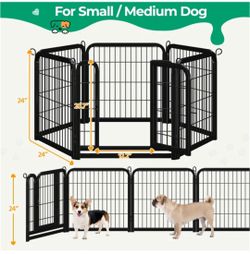 Dog Playpen Outdoor, 24 inch 6 Panels