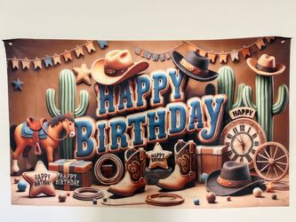 Kids cow boy birthday decorations