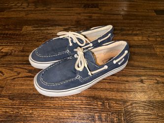 Vans Sailing Boat Shoes Canvas Low Top Sneakers Navy Blue Size 11
