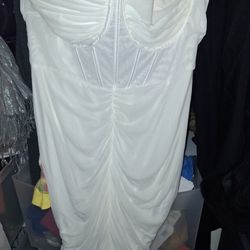 Free White Long Dress 