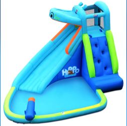 Hippo inflatable Water Slide Bounce House with blower OP70148