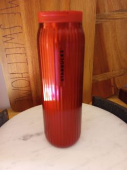 Red Starbucks bottle