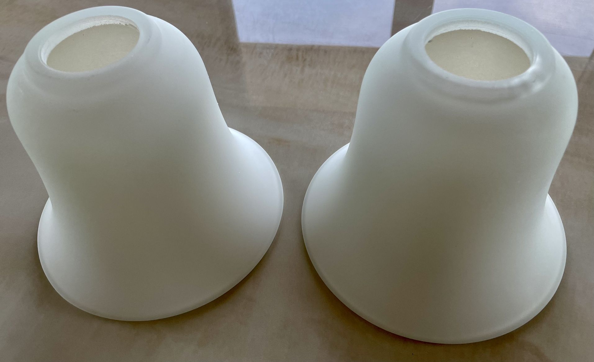 White Glass Lamp Shades, 2pc, New Side Light, Vanity Light