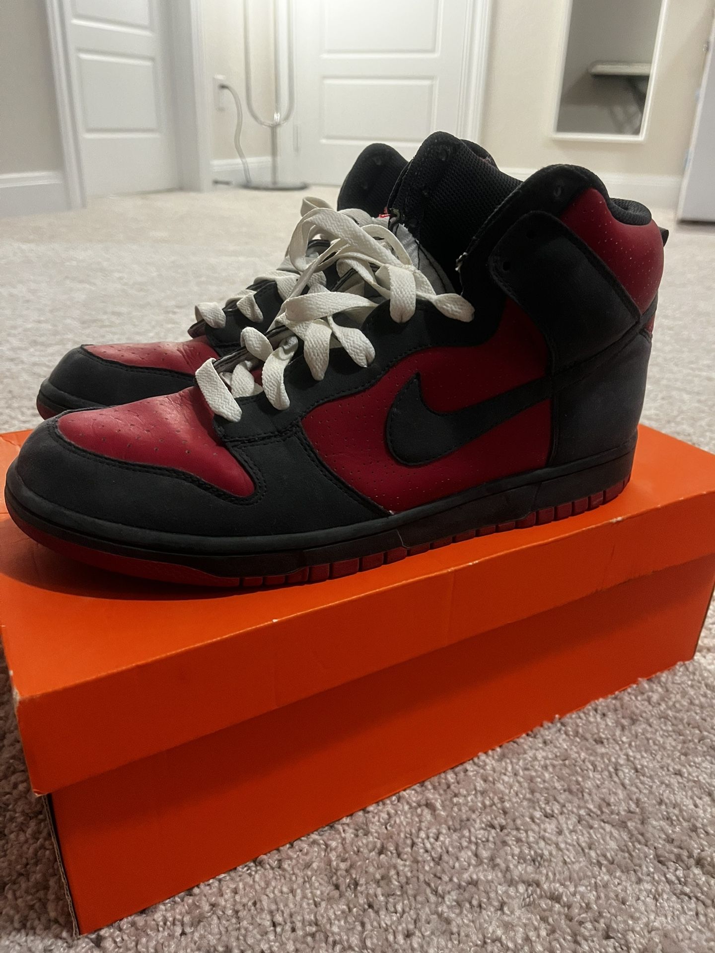 Red And Navy Blue Nike Dunks