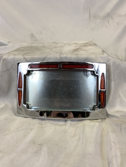 Curved License Plate Frame With Run/Brake/Turn Signals 