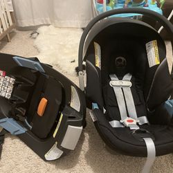 Cybex Infant Child Car Seat Aton 2 With 2 Bases! 