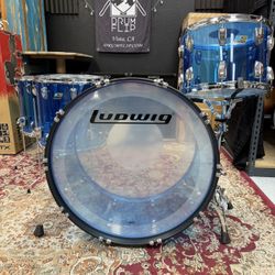 Ludwig Vistalite Zep 4pc Blue Drum Set