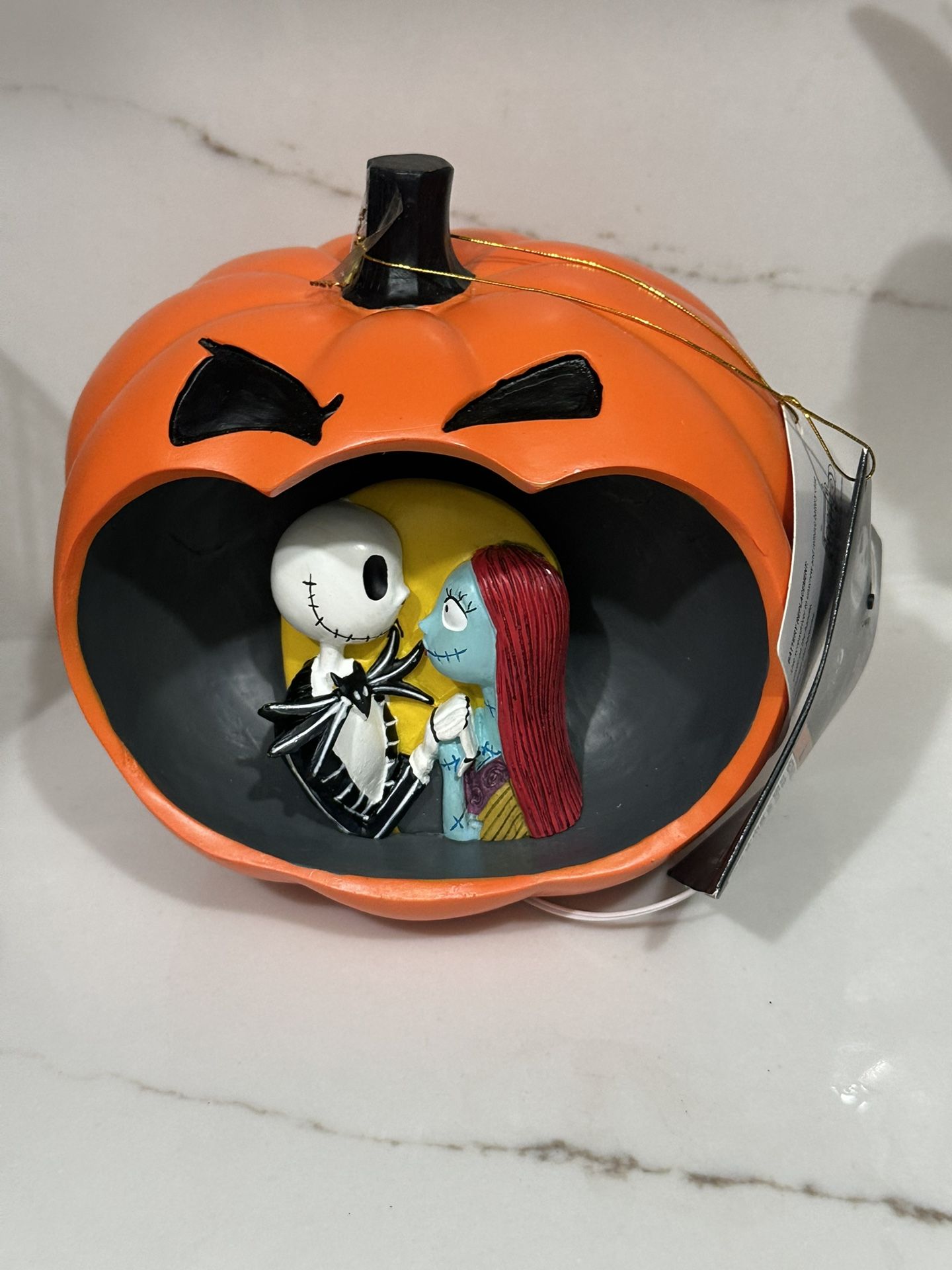 Nightmare Before Christmas Light Up Pumpkin Scene