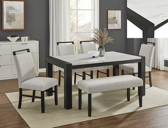 Brand New! 6pc marble dining room set😍
Take it home with $39down 
Hablamos Español Y Financiamos 🙋