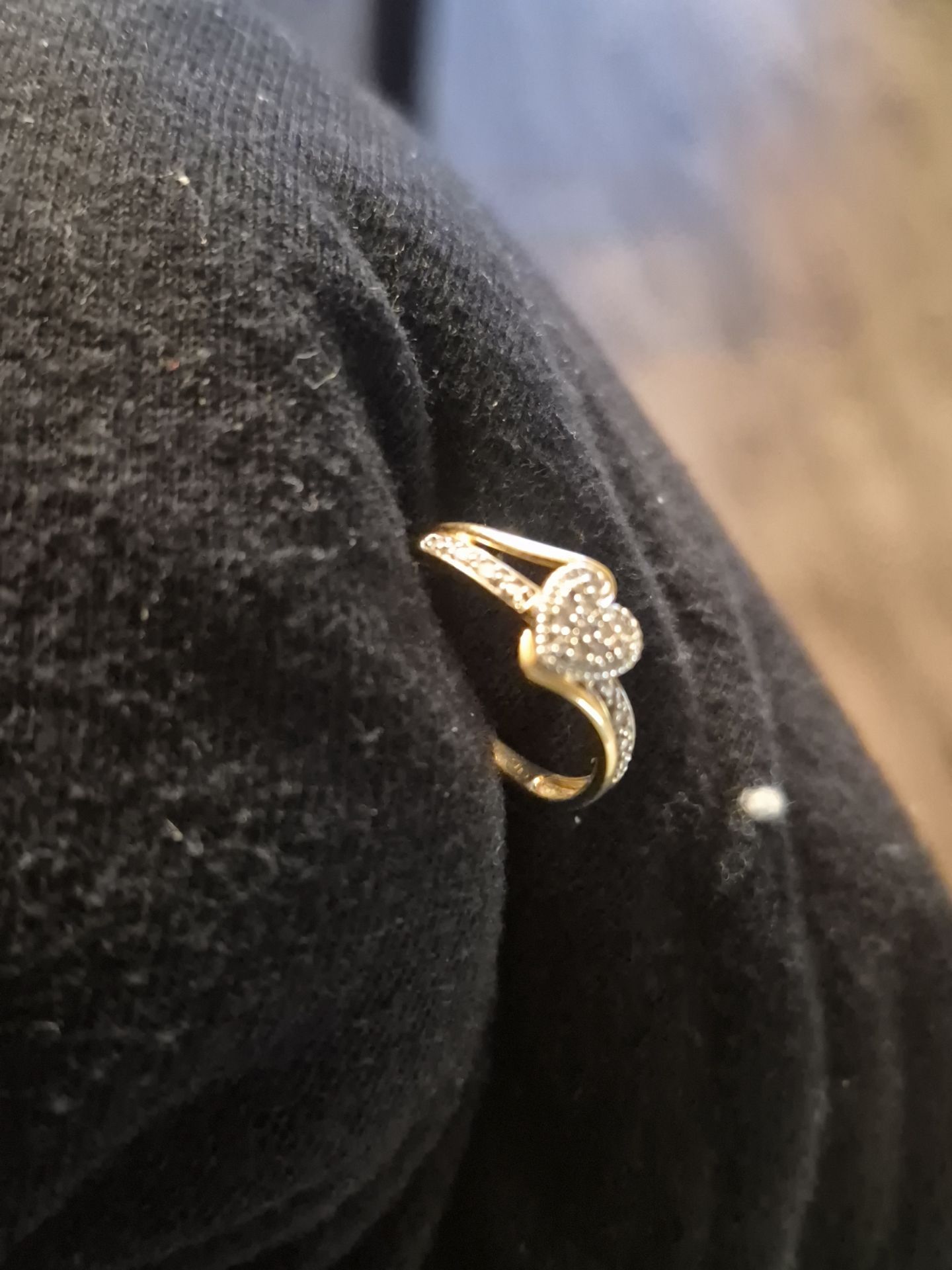 10k heart ring