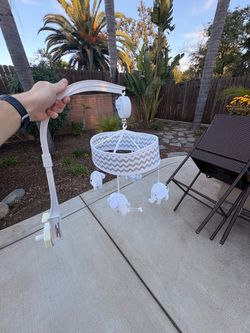 Elephant baby mobile for crib