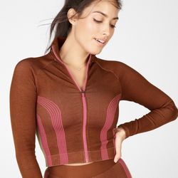 Fabletics Casey Cropped Seamless Jacket Size L