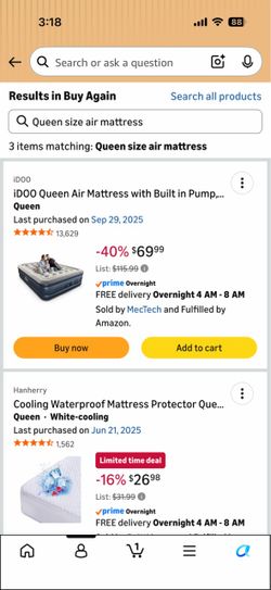 Queen size mattress