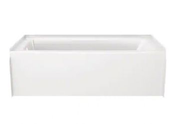 60 in. x 30 in. Alcove Deep Soaking Bathtub with Left Drain